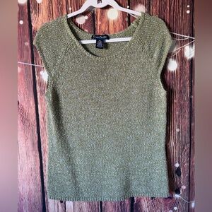 Evan Picone Women's Olive Knit Sweater